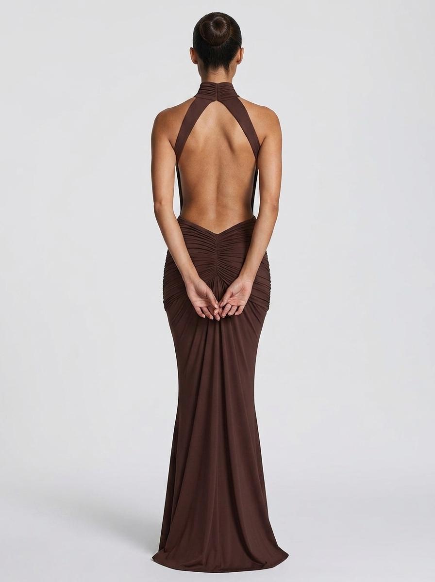 Neckholder Drape Gown