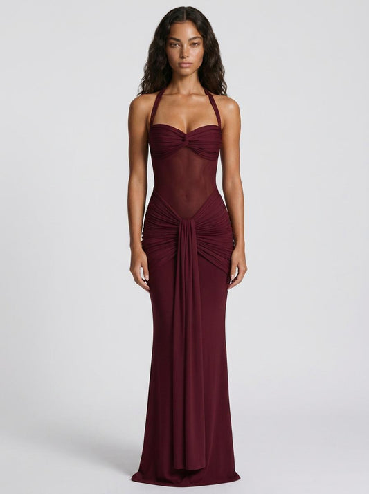 Onyx Mesh Gown