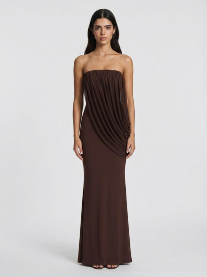 Terracotta Drape Gown