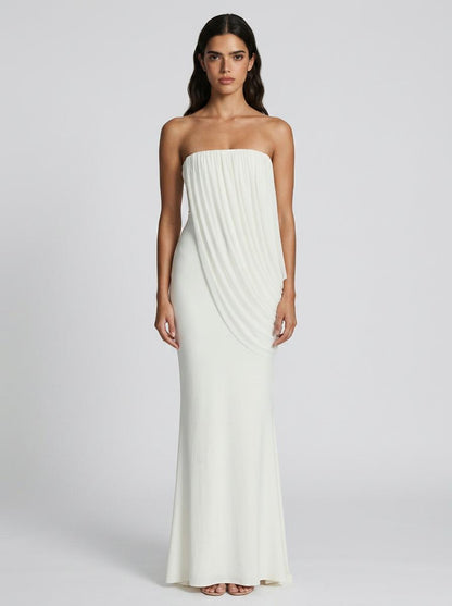 Terracotta Drape Gown