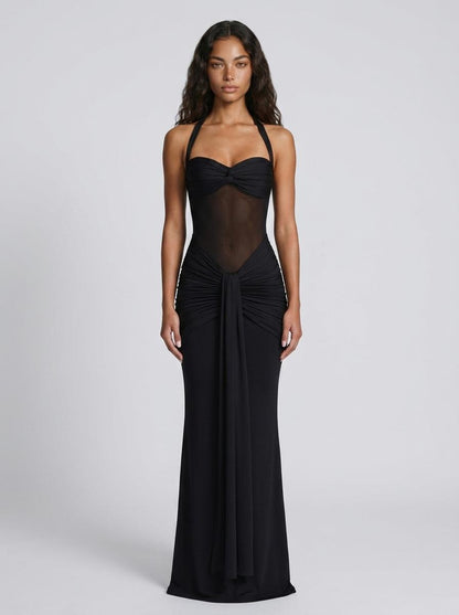 Onyx Mesh Gown