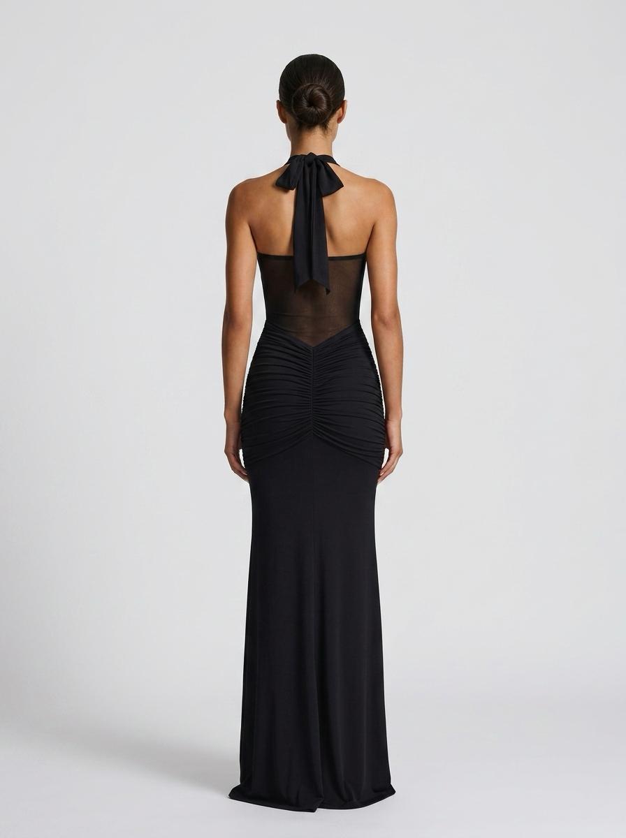 Onyx Mesh Gown