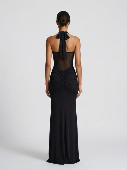 Onyx Mesh Gown