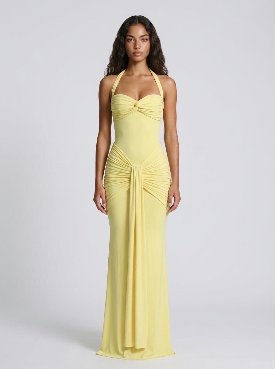Onyx Mesh Gown