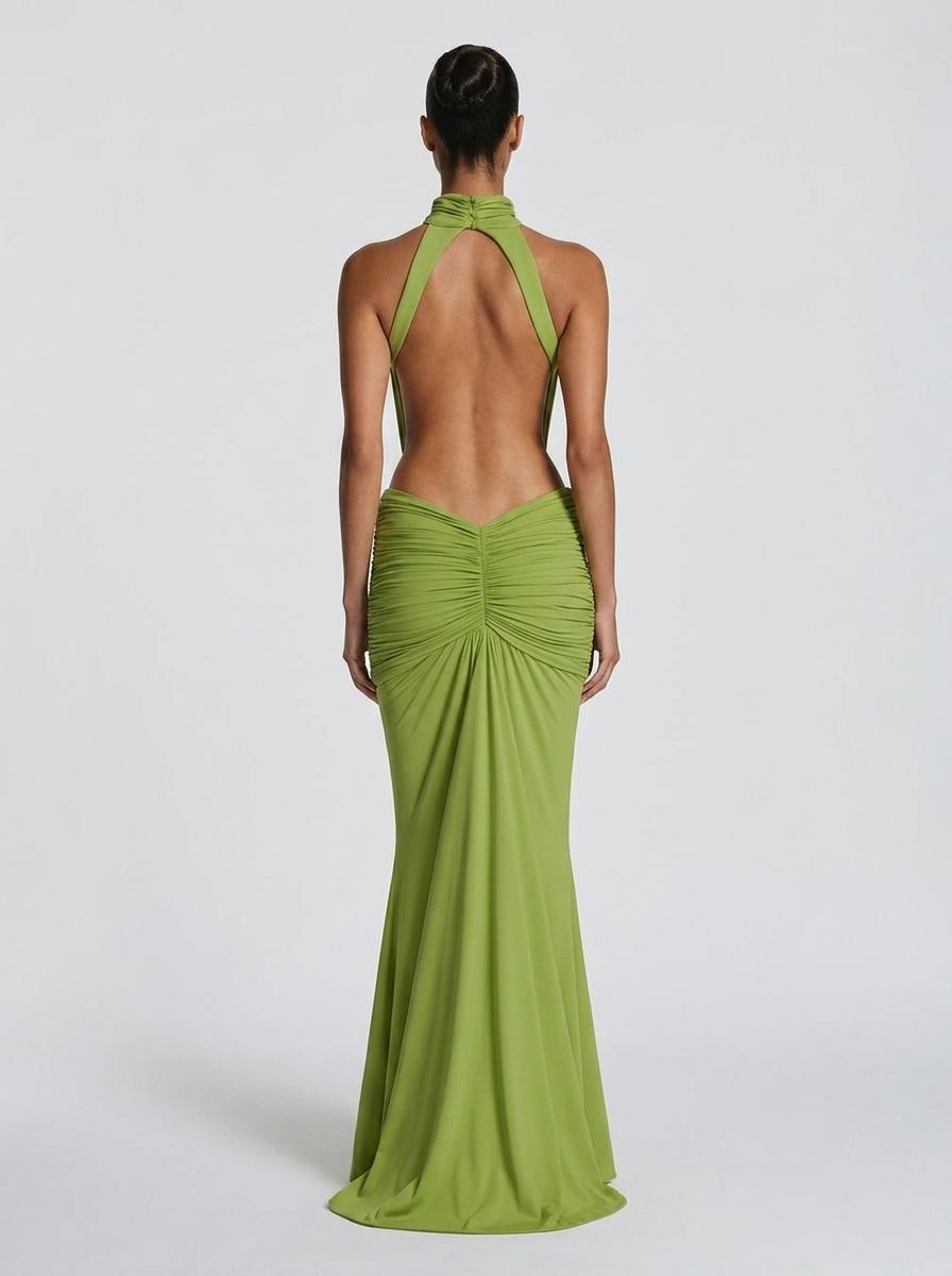 Neckholder Drape Gown