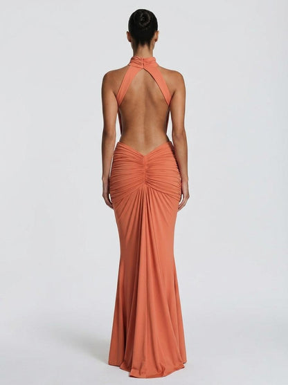 Neckholder Drape Gown