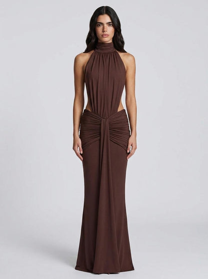 Neckholder Drape Gown