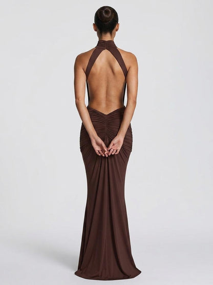 Neckholder Drape Gown